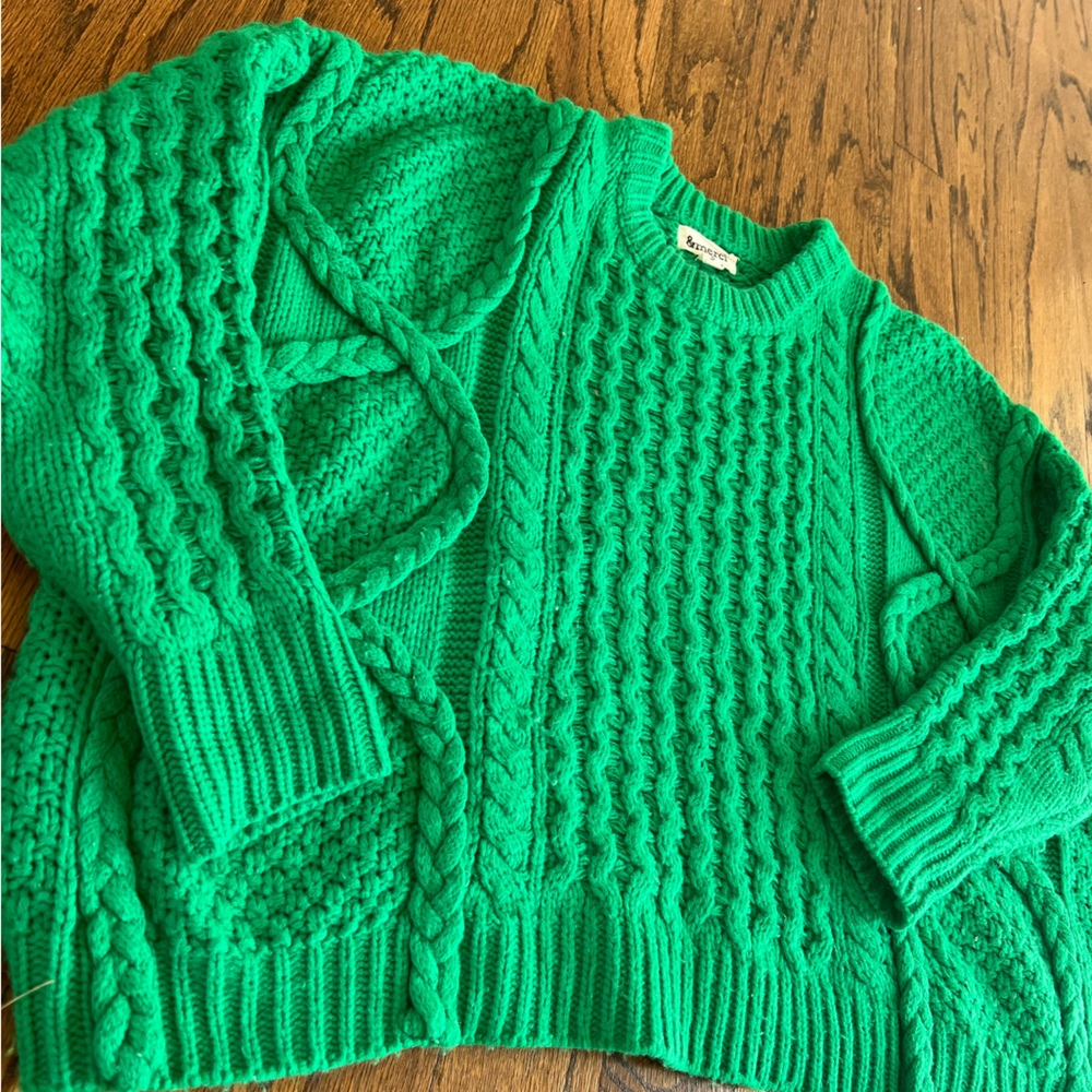 &Merci Cable knit sweater Kelly Green